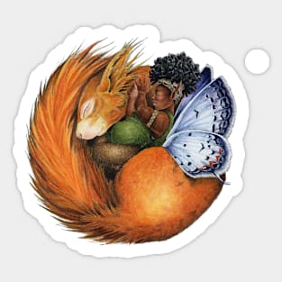 Faerie and Squirrel Sticker